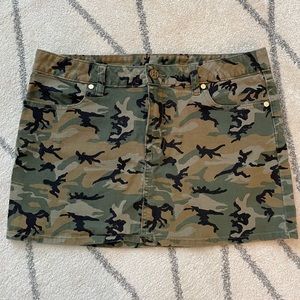 Tory Burch Camo Mini Skirt